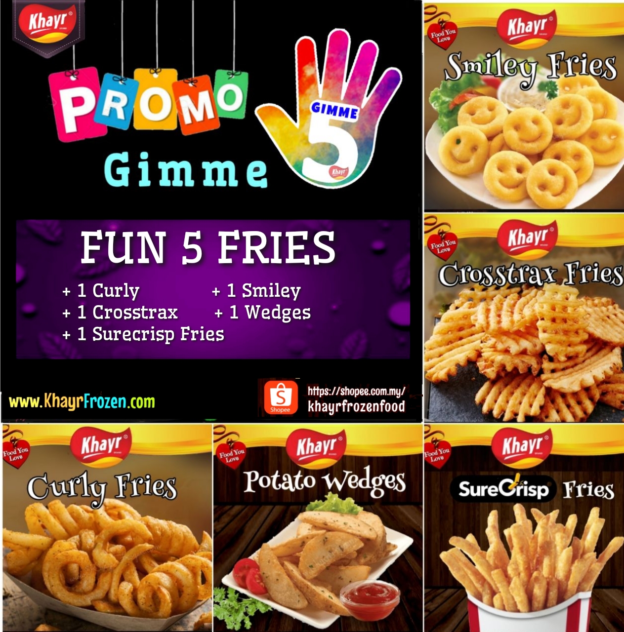 ღ Gimme Fun 5 Fries