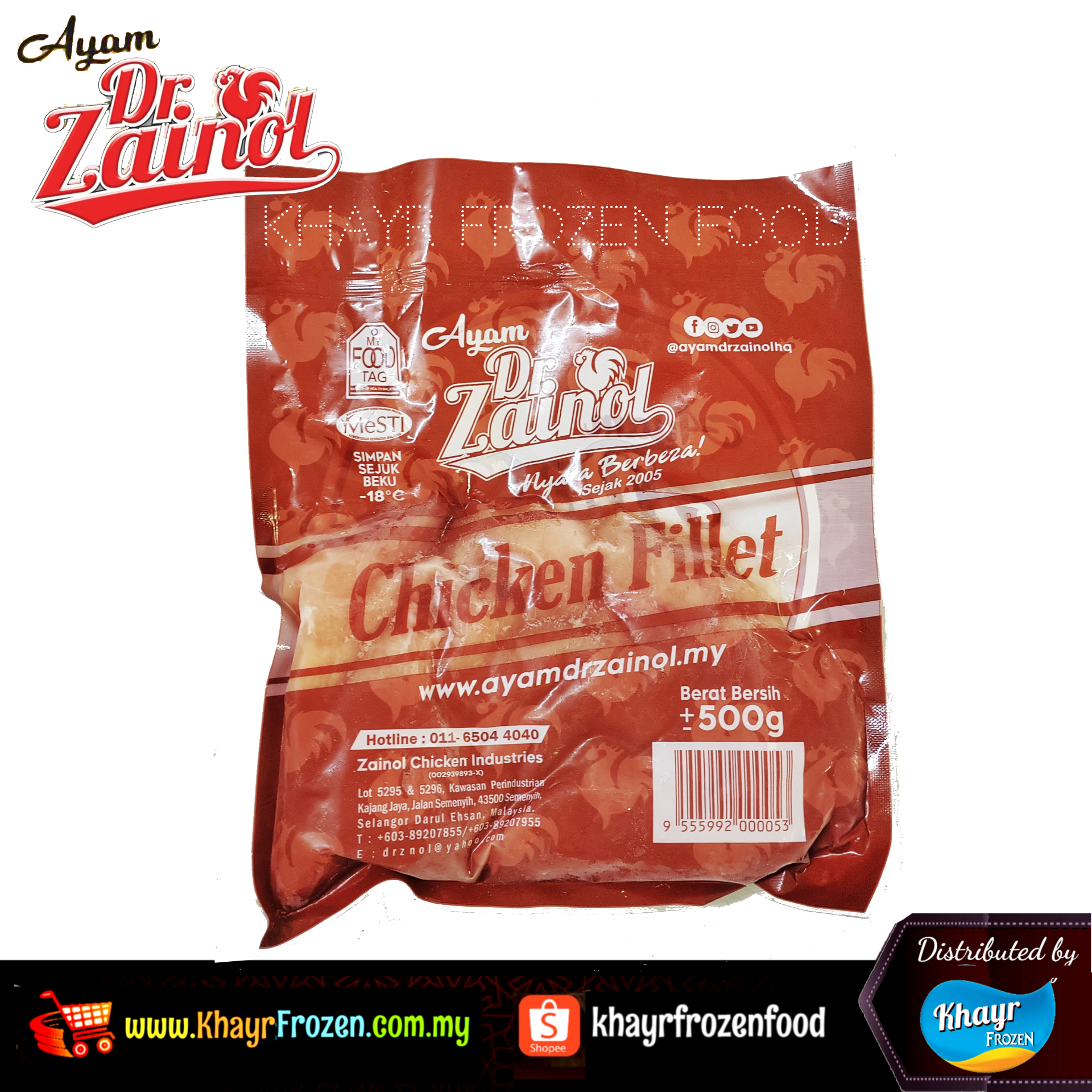 Ayam Dr Zainol – Chicken Fillet (Dada) 500g